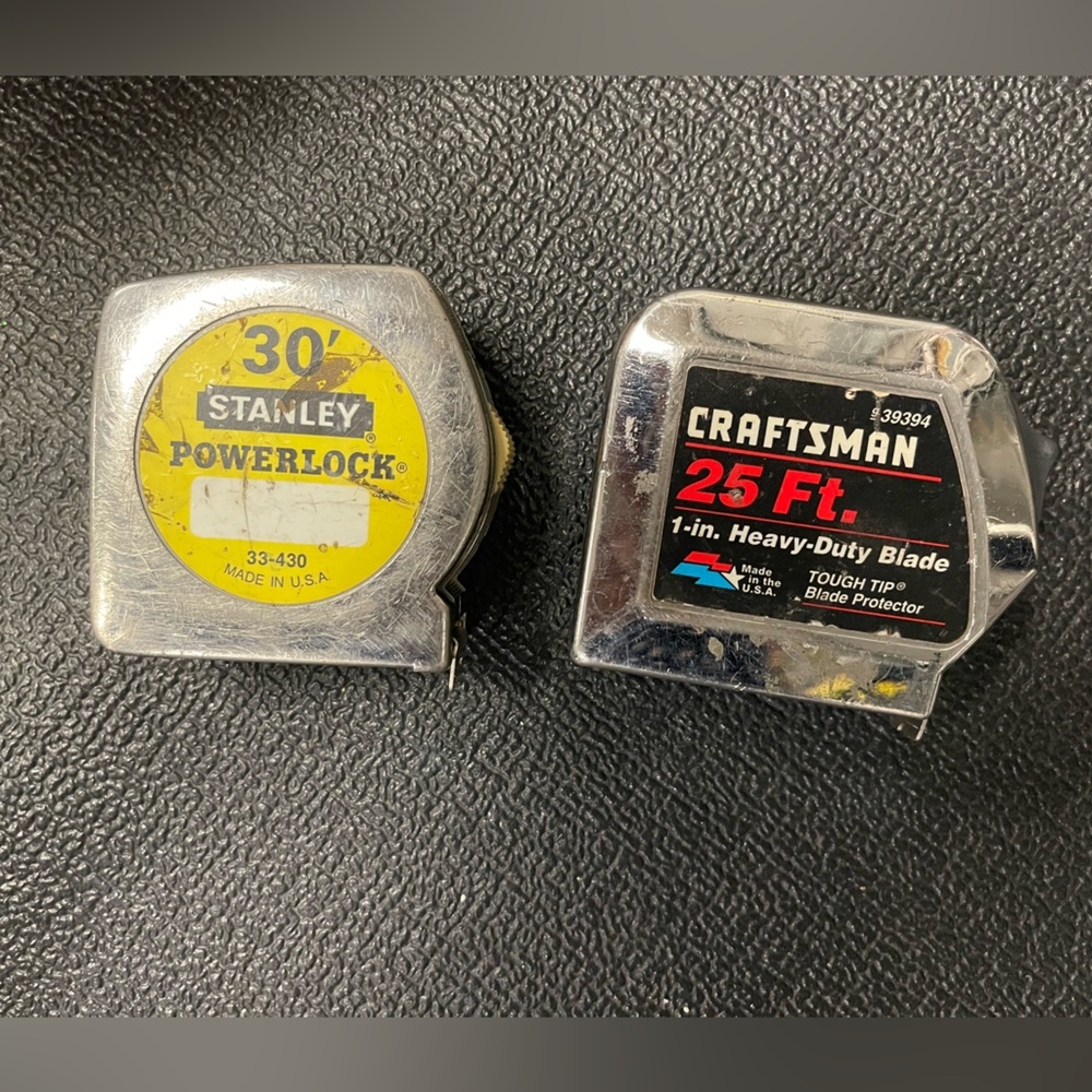 Craftsman 25’ /Stanley 30’ steel Tape Measures